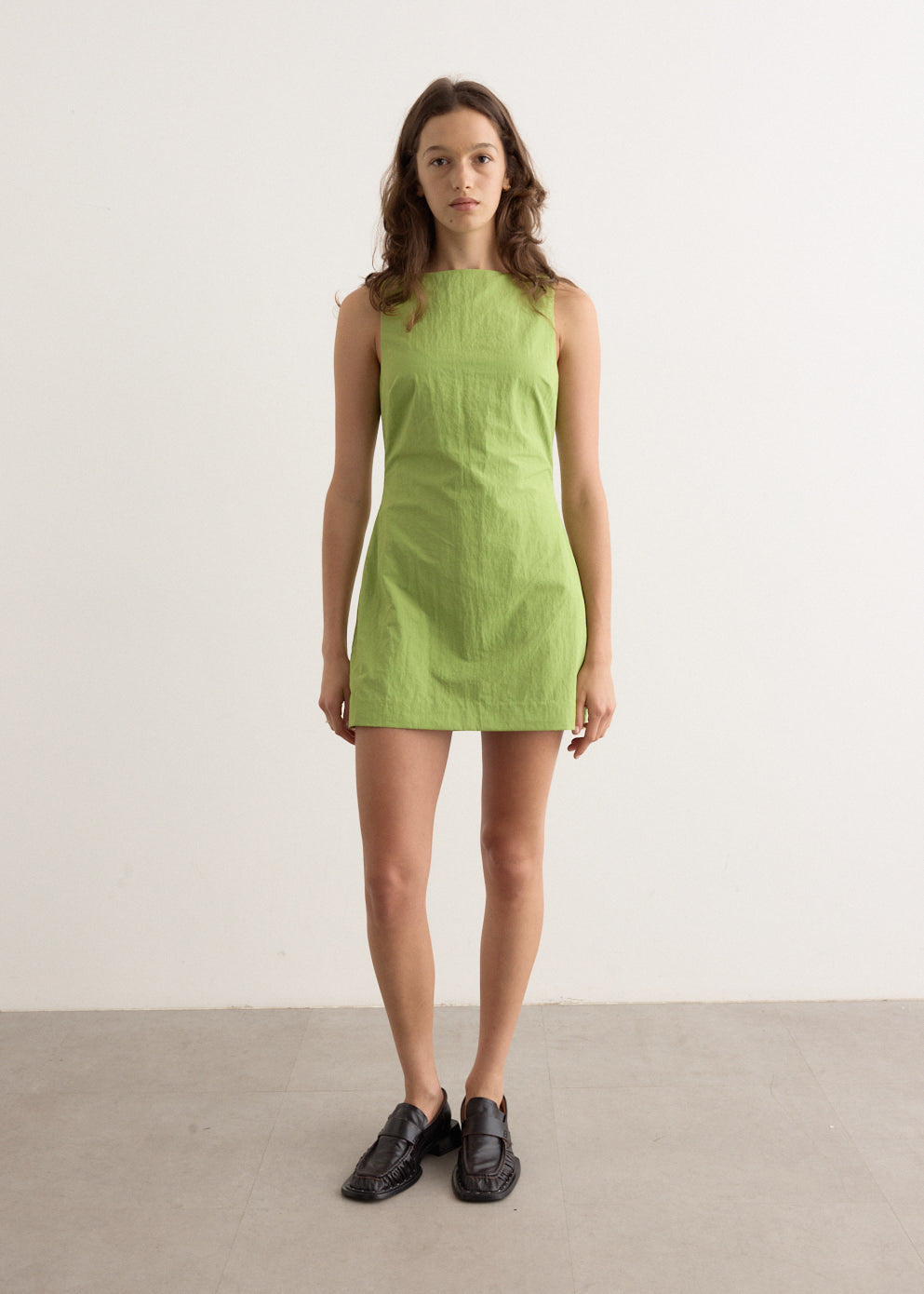【関税込み】WYNN HAMLYN ベージュ Sophia ミニワンピース Beige Sophia Minidress by WYNN HAMLYN on Sale