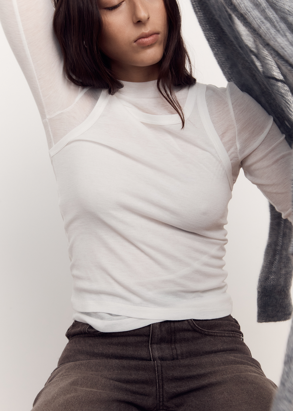 Shade Double Layer Long Sleeve Top