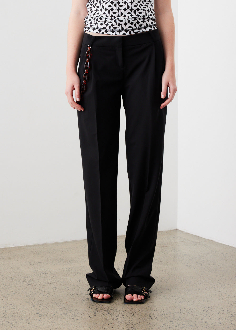 Low Rise Loose Tailored Trousers