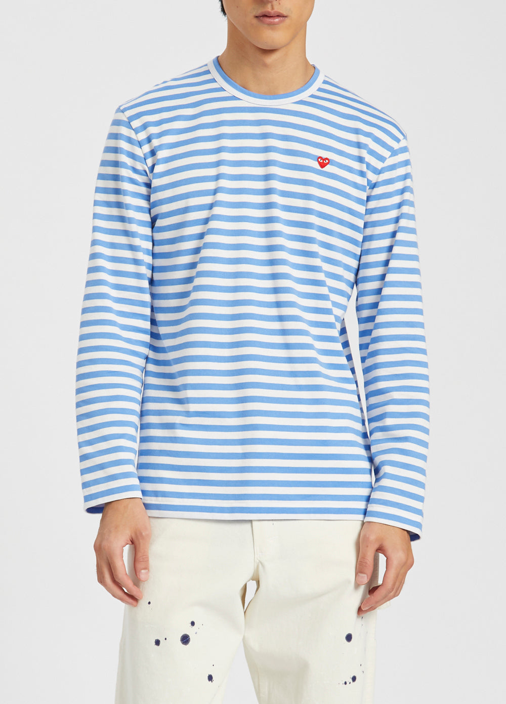 Comme des garcons play shop t 218 ls stripe tee