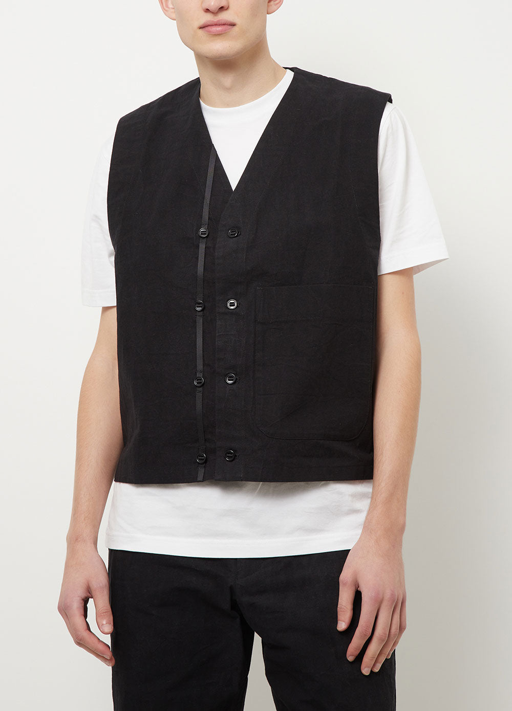 Mens black work vest store