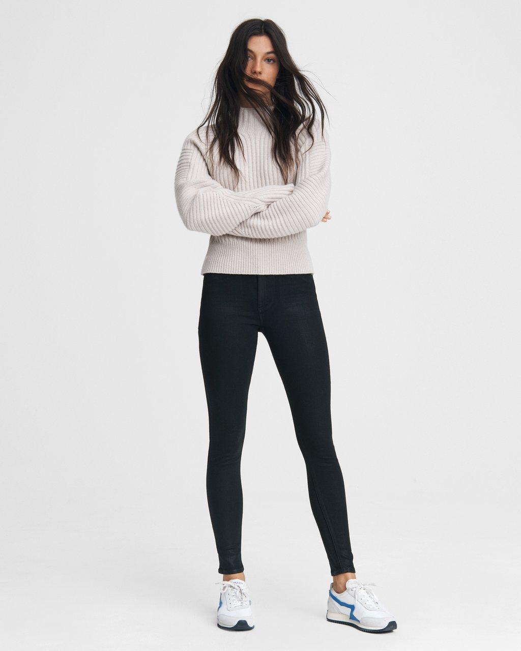 Nina High-Rise Skinny Coated Jeans