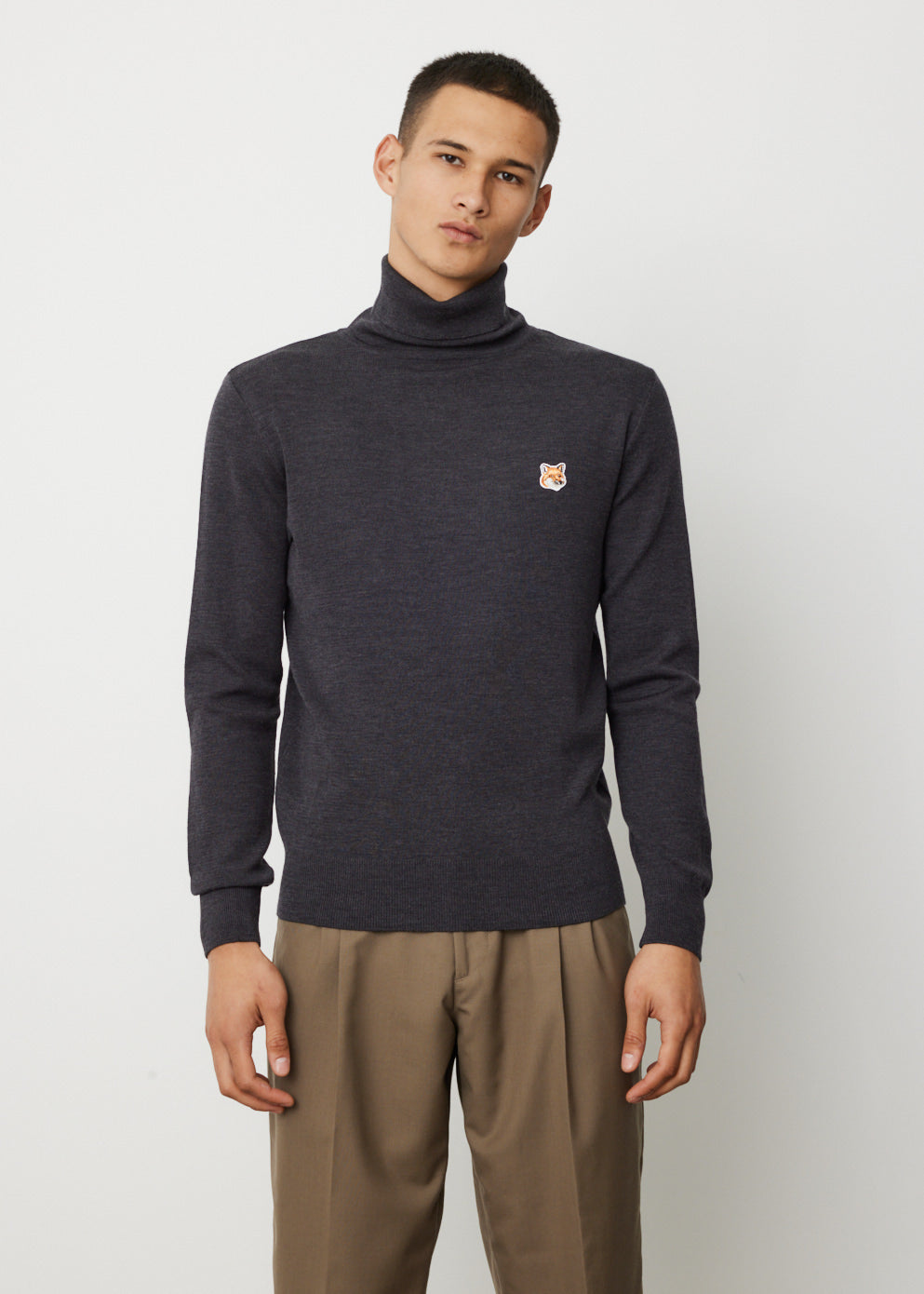 Fox Head Patch Turtleneck Pullover