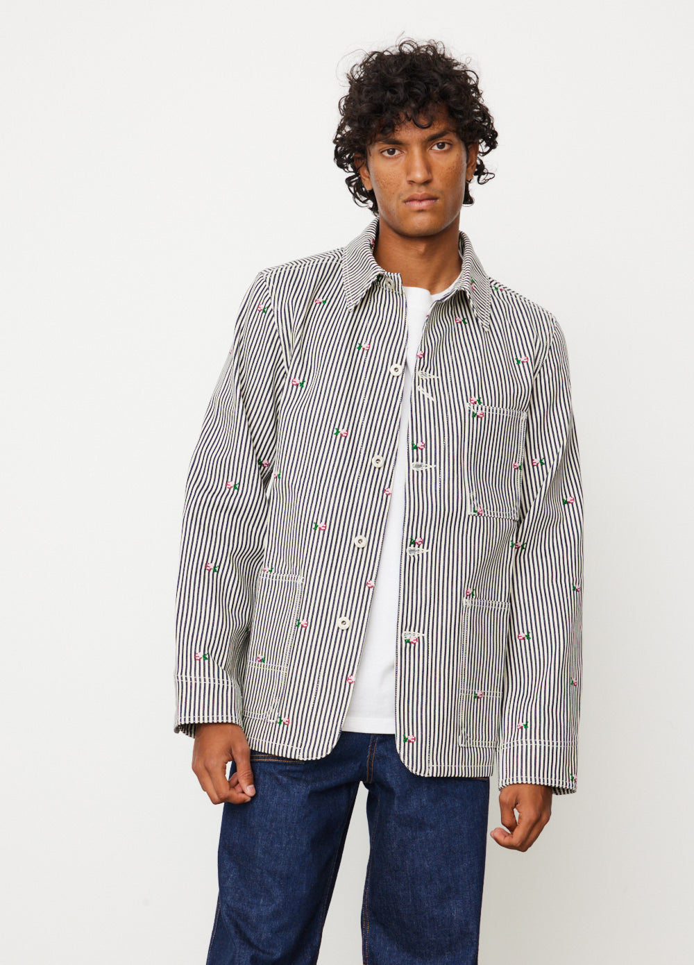 Workwear Jacket Kenzo Jeans Sale Rinse Striped Workwear Denim Jacket