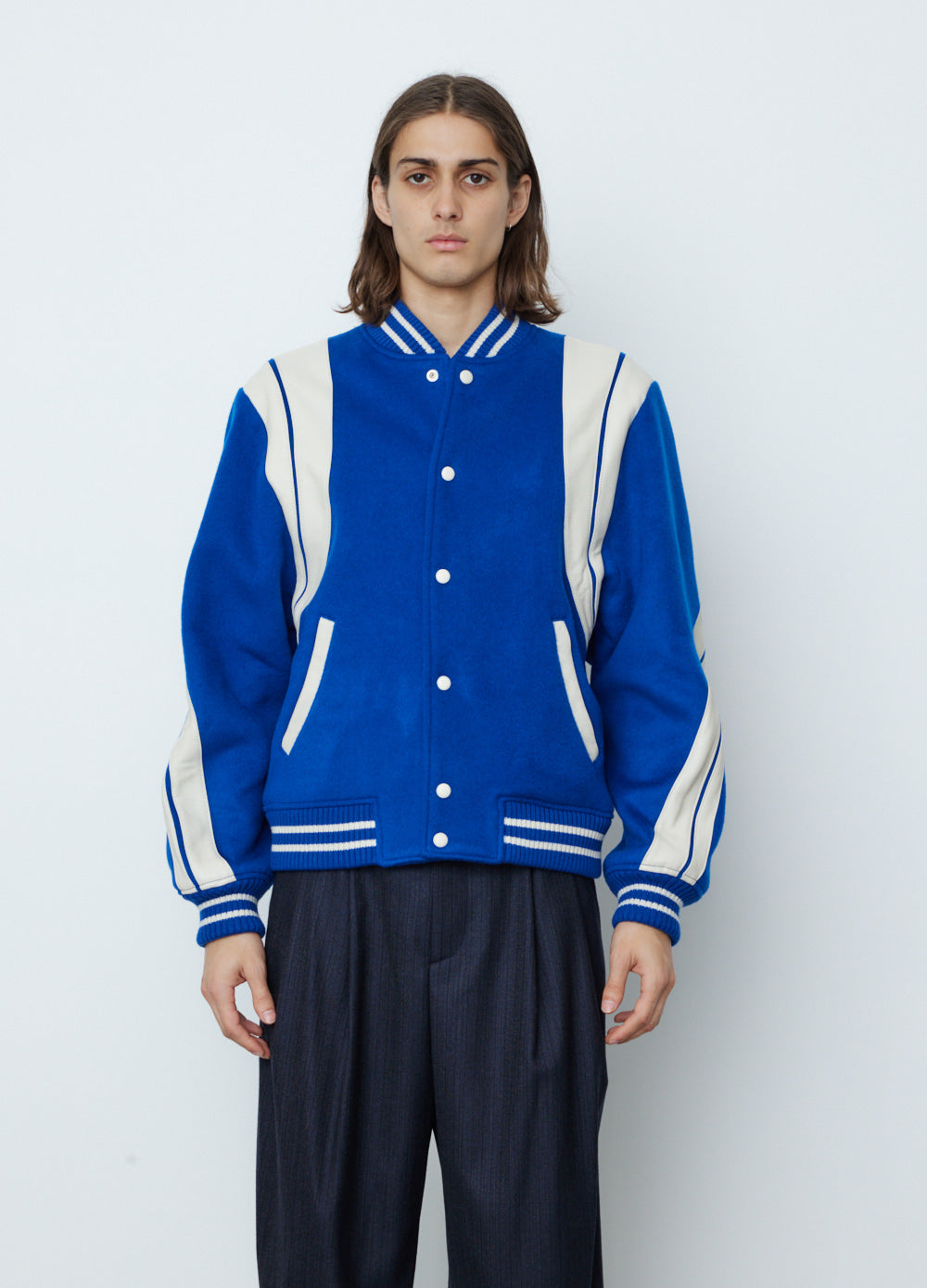 ジャケット・アウター ADERERROR varsity jacket blue ADERERROR - Sig; BL Tag varsity jacket 01