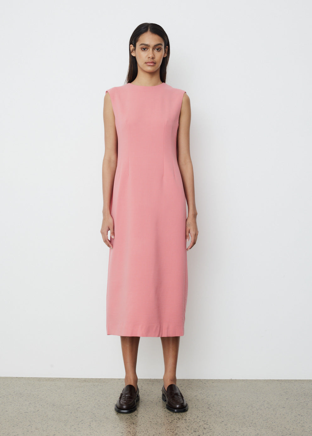 rennes — Auralee | Tense Wool Double Cloth Sleeveless Dress in