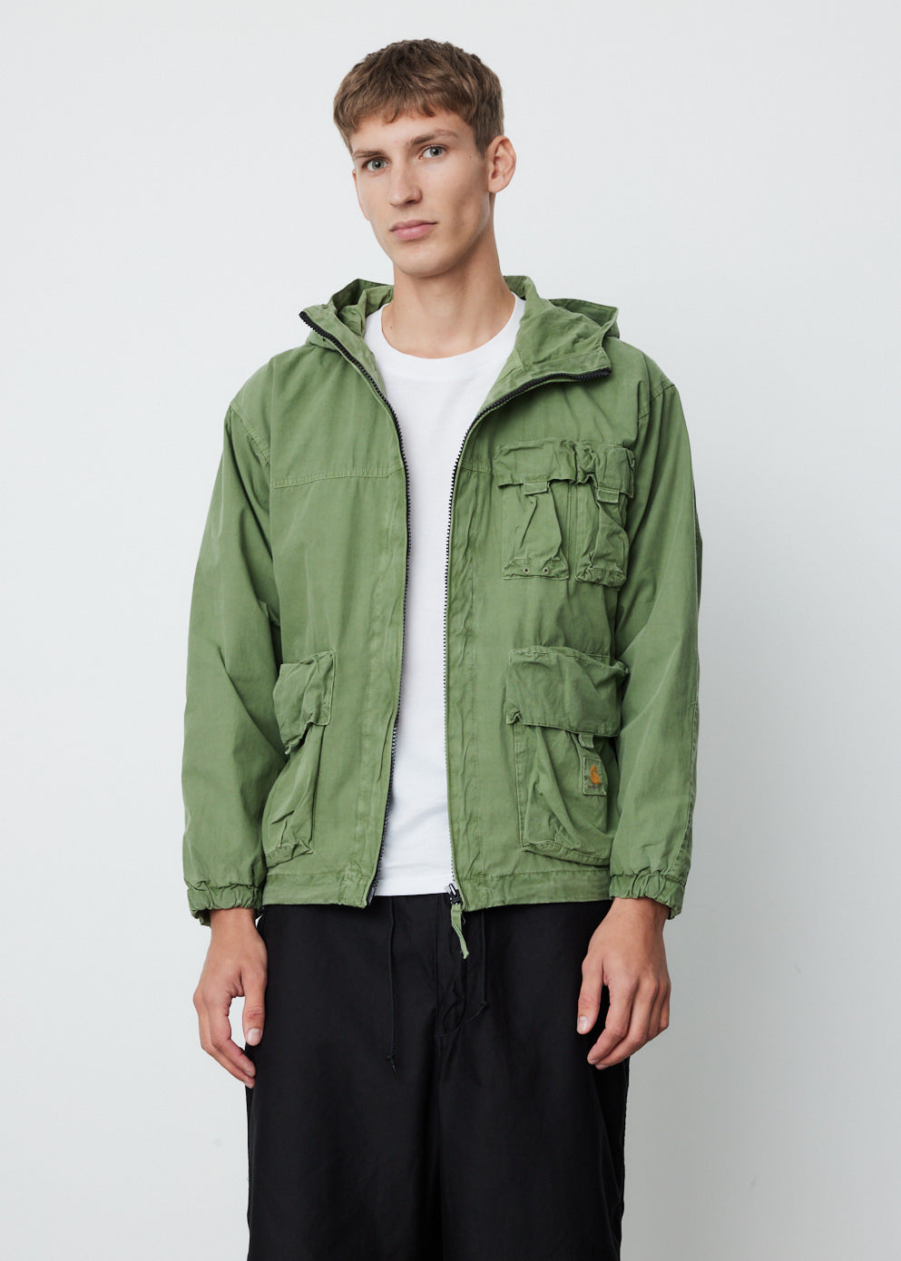 carhartt wip berm jacket dollar green
