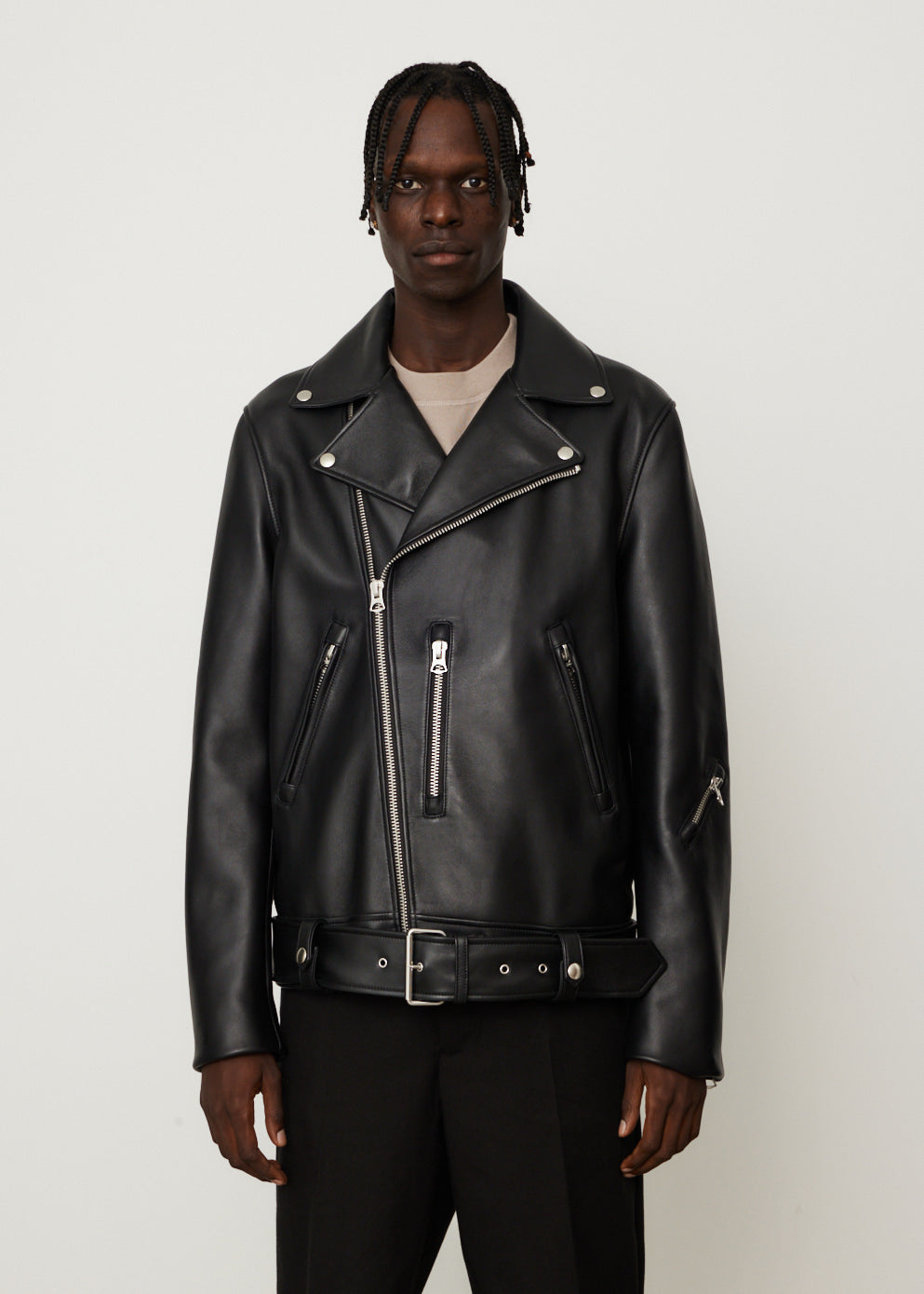 Nate Clean Leather Jacket - Main Image