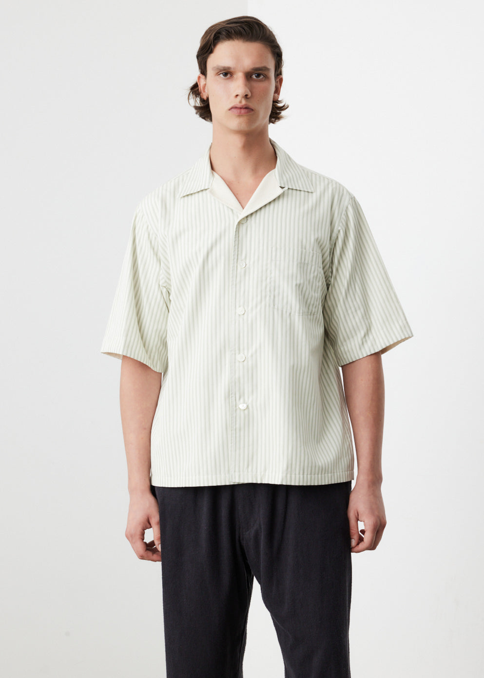 Terry Lined Finx Stripe Shirt