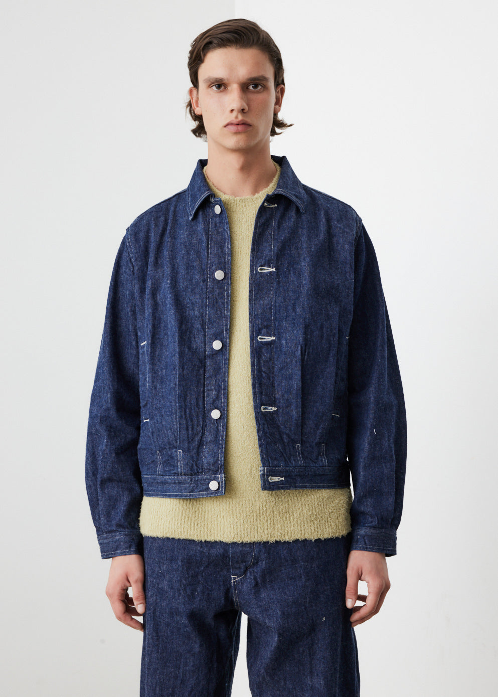Sea Quilted Denim Jacket - Indigo in Blue