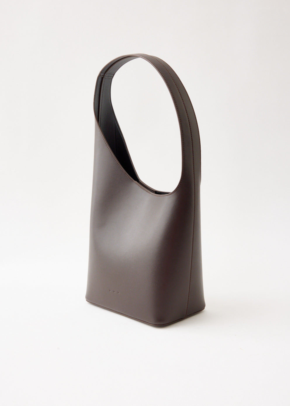 Demi Lune Leather Bucket Bag