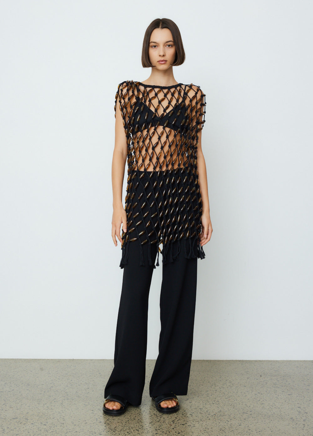 Macrame Bead Mini Dress Macrame Bead Mini Dress