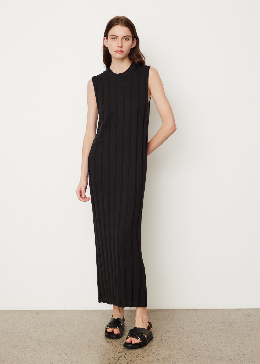 Ribbed Knit Column Dress
