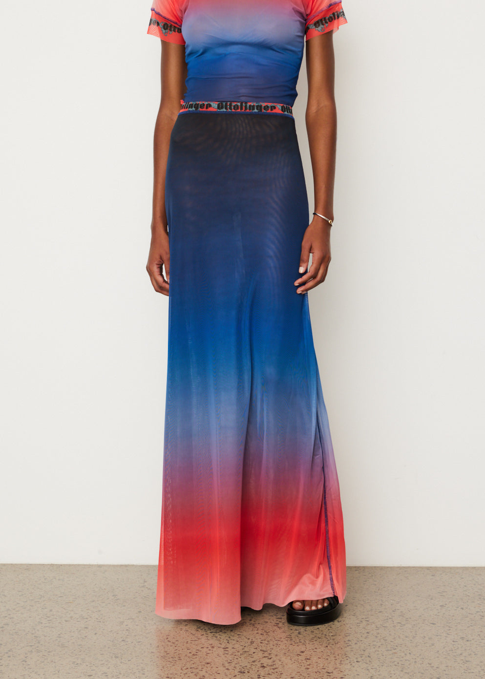 ottolinger multicolor mesh maxi dress Mesh Maxi Skirt