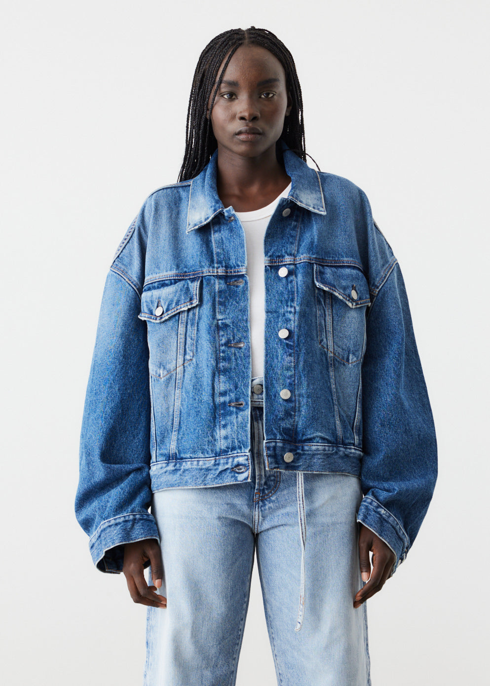 Cropped Denim Jacket - Main Image