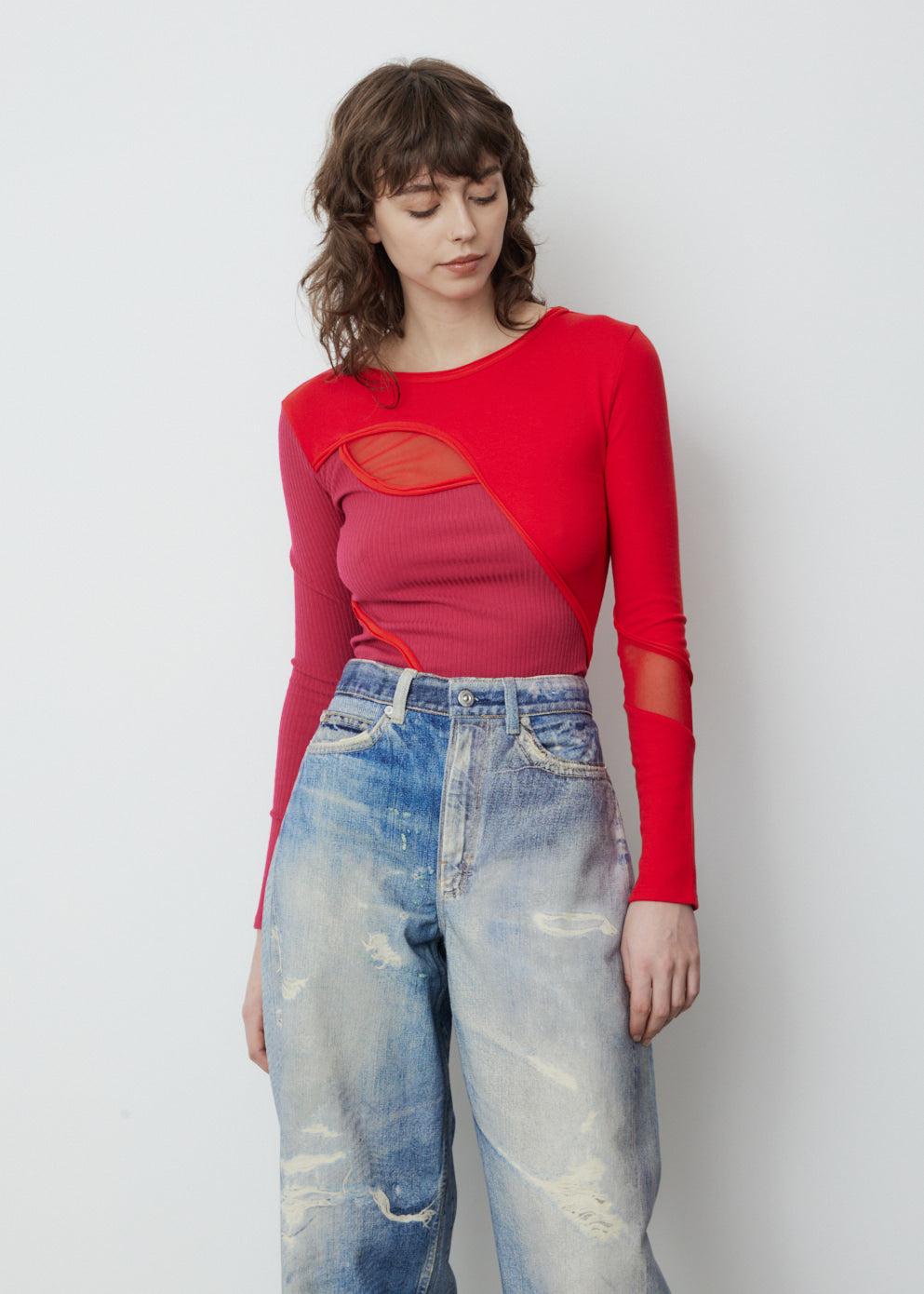 Andersson Bell -  Eva Mesh Combo Top - Tops