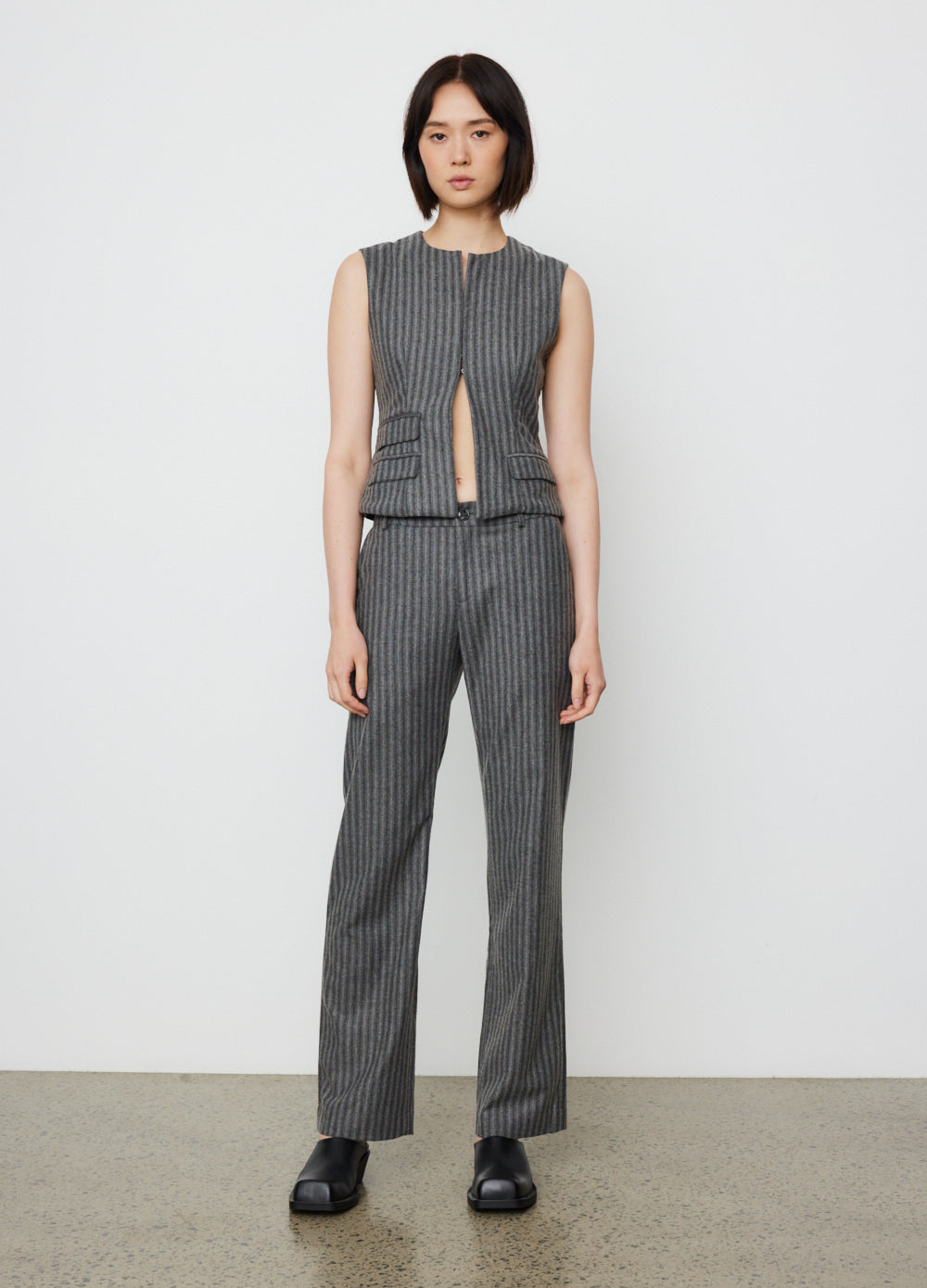 新品】YASHIKI 22SS Namioto Vest PEARL GRAY Okinawa Semiwool Vest