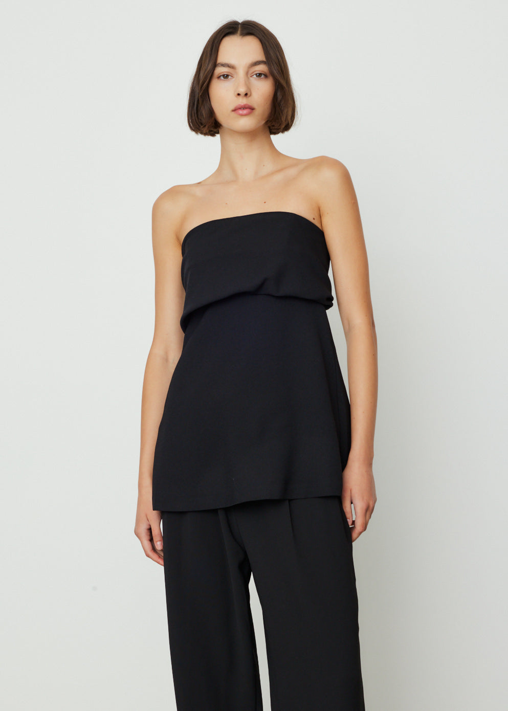 Toteme -  Wool Crepe Band Tube Top - Tops