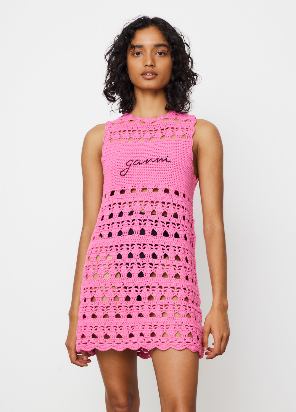 ganni pink crochet dress Ganni | Dresses | Ganni Crochet Halter Neck Maxi Dress