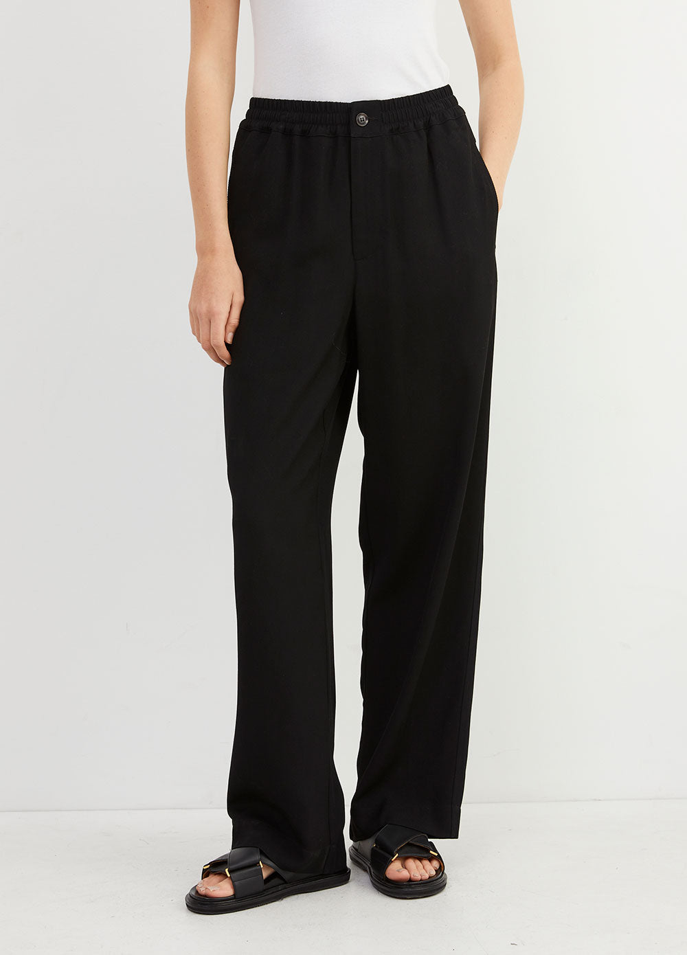 Bassike -  Relaxed Pull On Pants - Pant