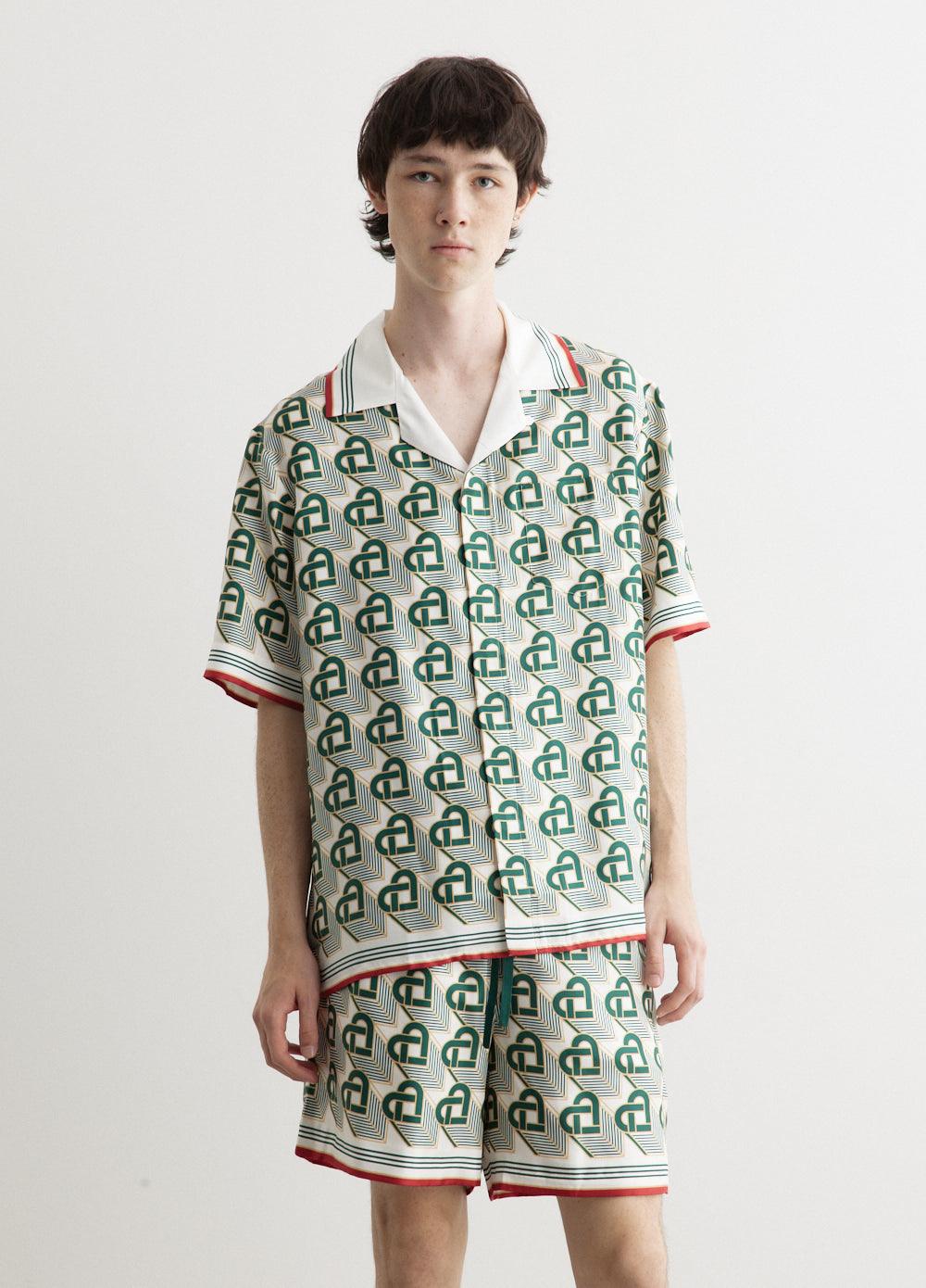 Cuban Collar Short Sleeve Shirt