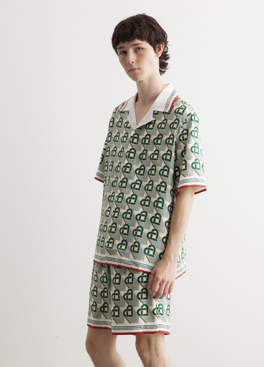 Cuban Collar Short Sleeve Shirt