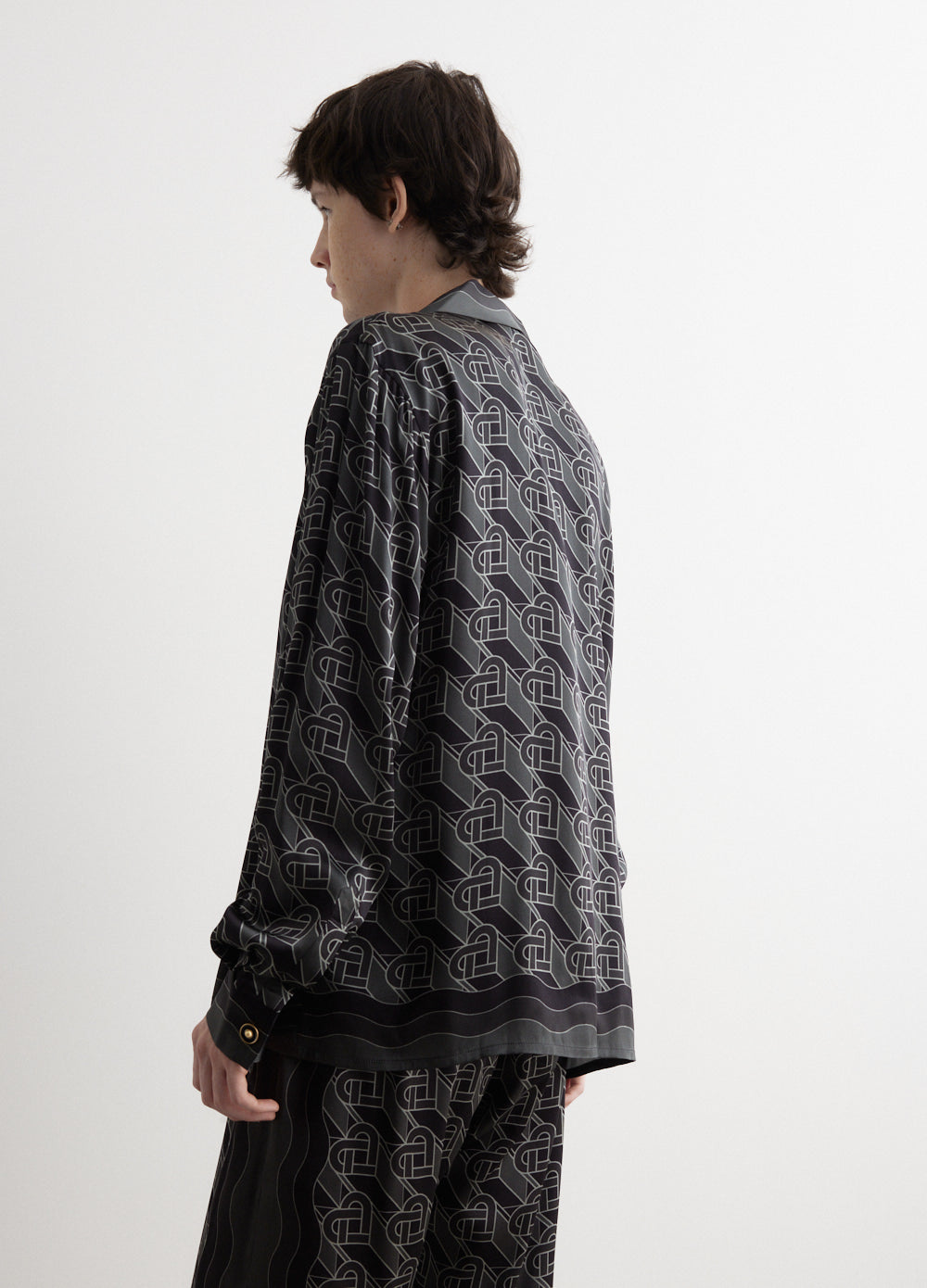 Cuban Collar Long Sleeve Shirt