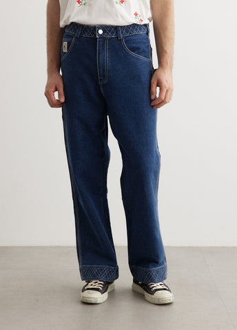 Embroidered Denim Knolly Brook Trousers