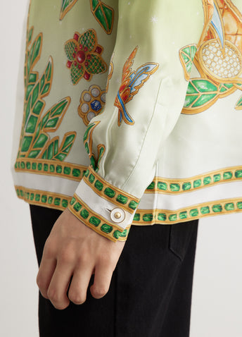 Cuban Collar Long Sleeve Shirt