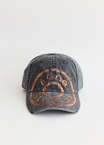 Carliy Denim Button Logo Cap