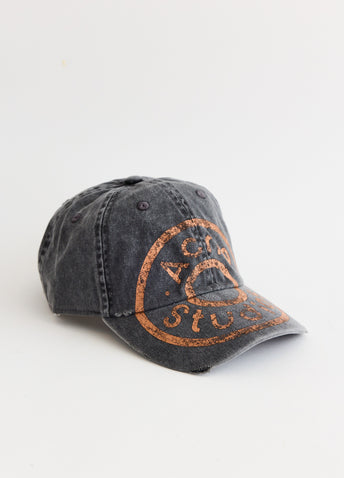Carliy Denim Button Logo Cap