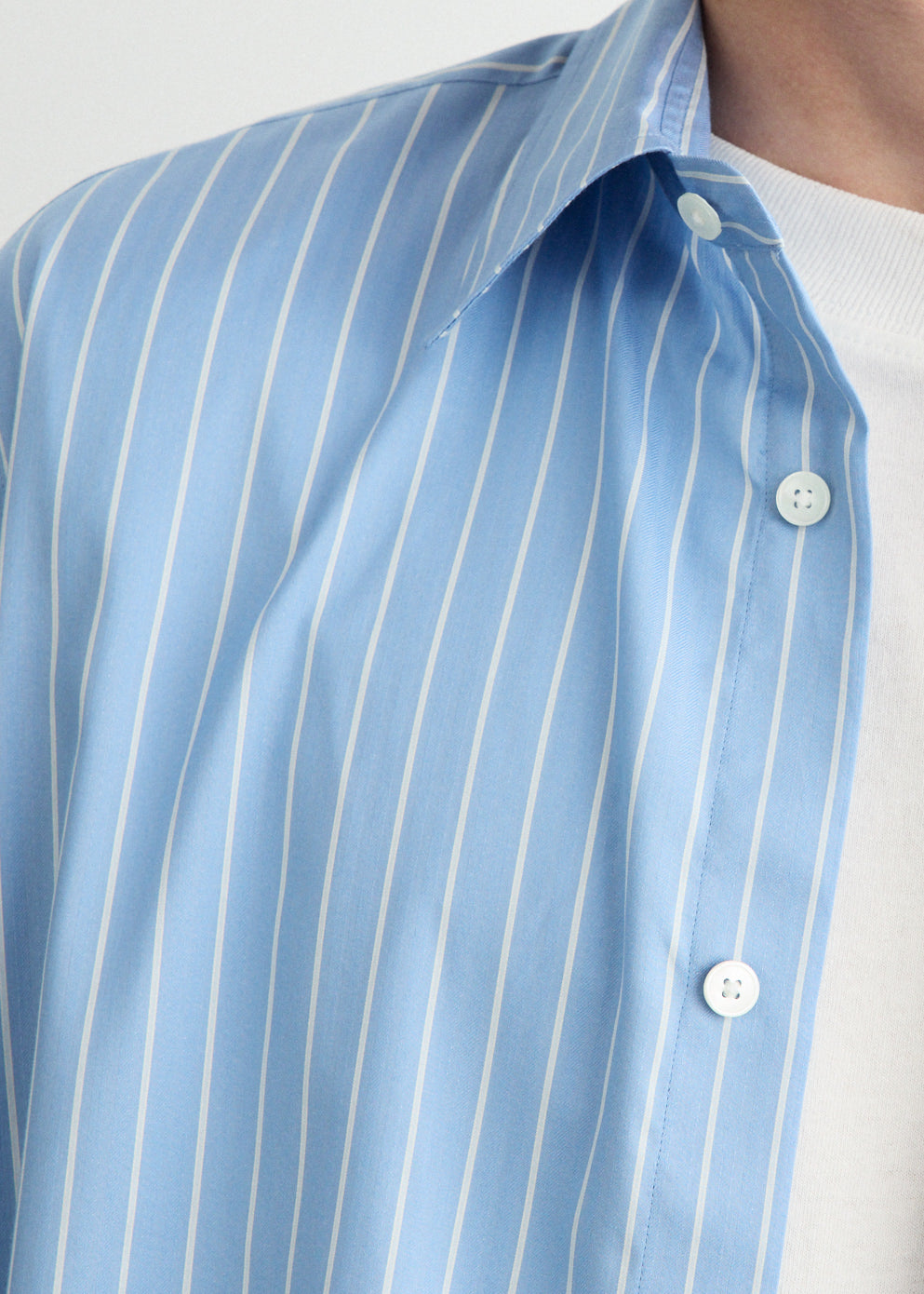 Cotton Silk Stripe Shirt