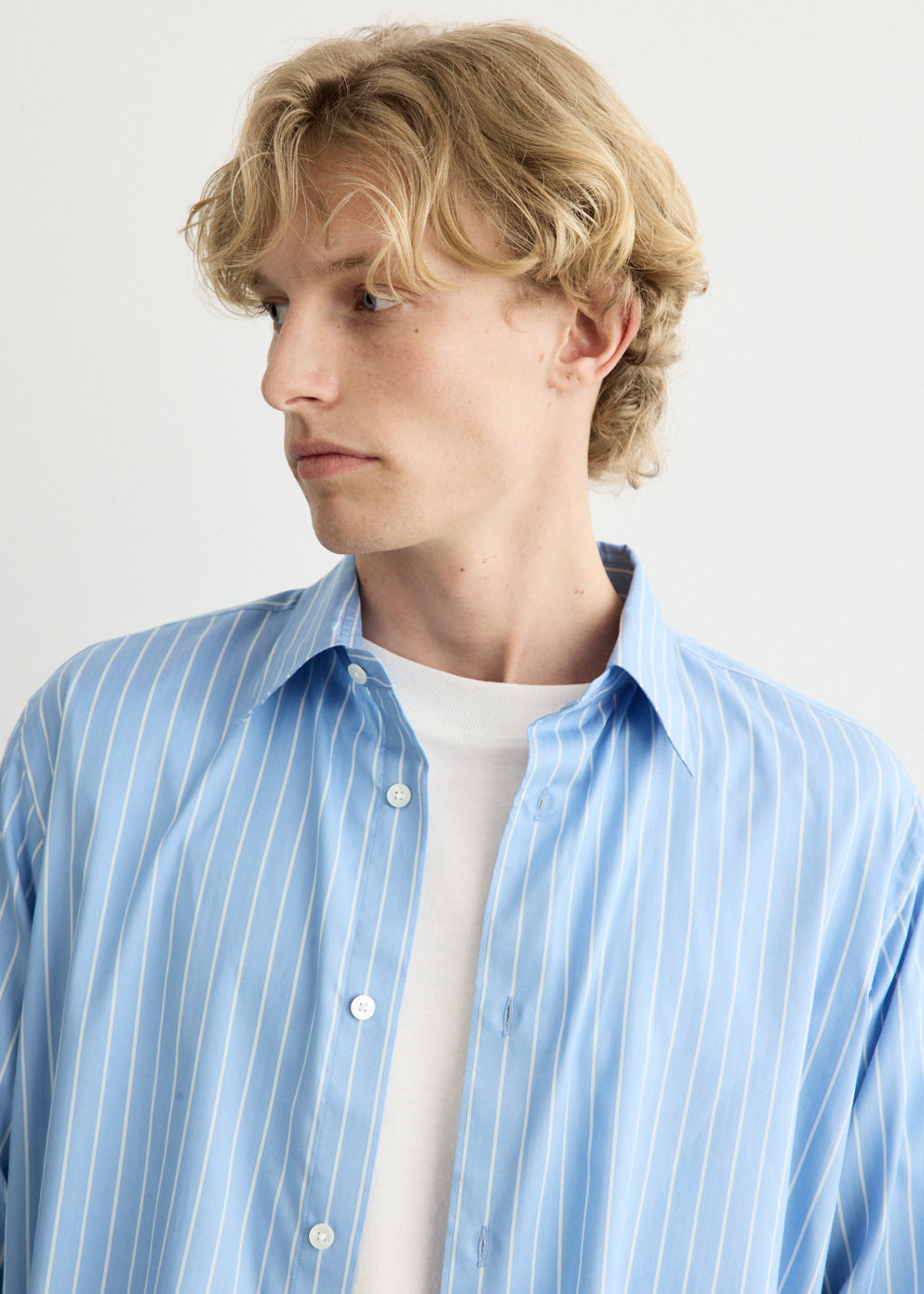Cotton Silk Stripe Shirt
