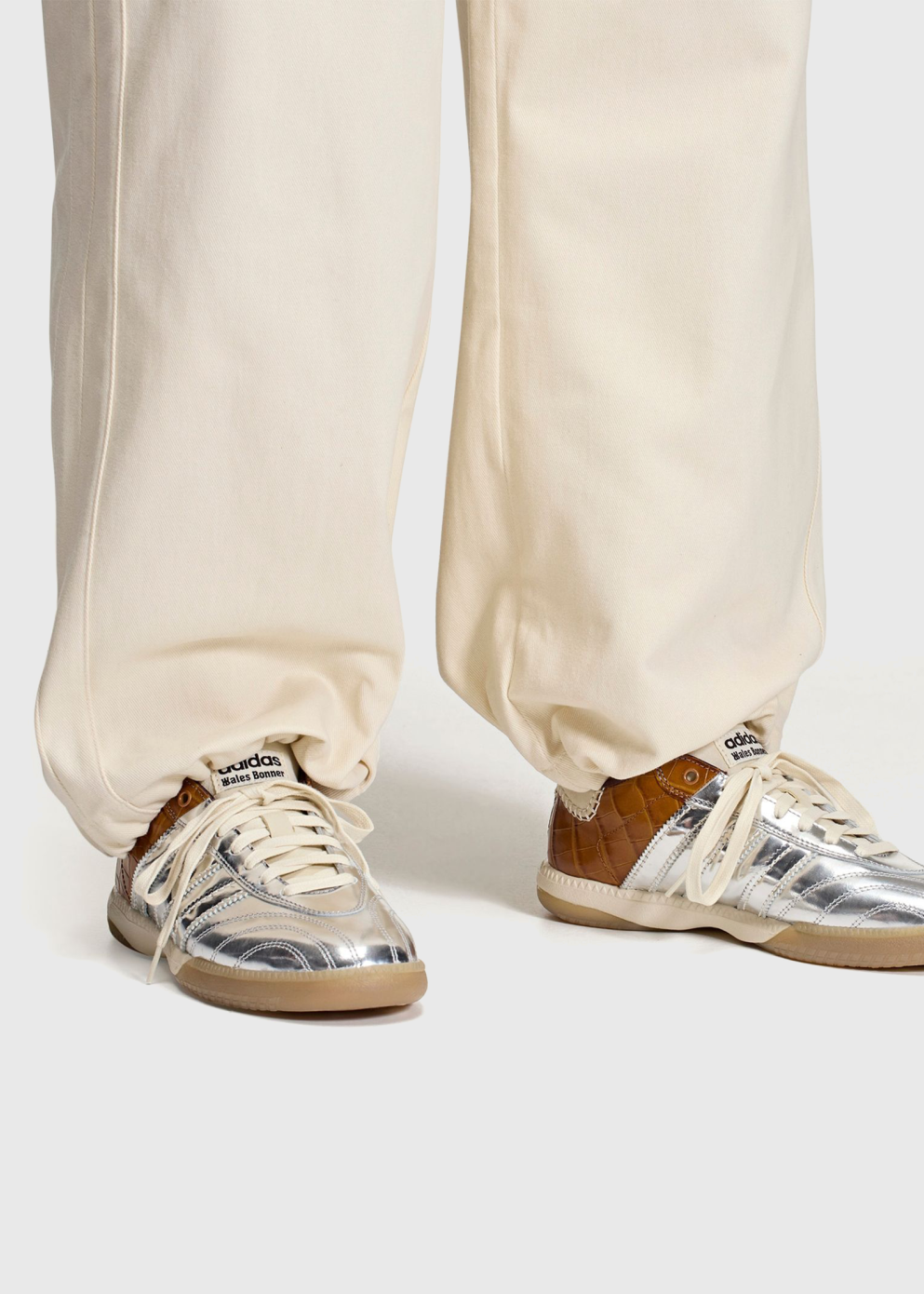 x Wales Bonner Samba Millennium 'Silver Metallic' Sneakers x Wales Bonner Samba Millennium 'Silver Metallic' Sneakers