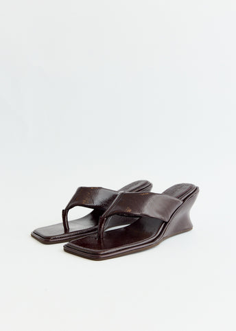 Soft Thong Contour Wedge Heels