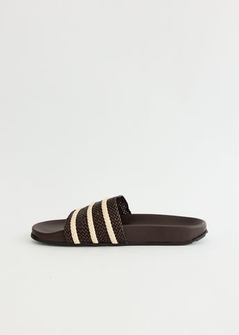 x Wales Bonner Adilette 'Dark Brown' Slides
