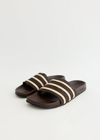 x Wales Bonner Adilette 'Dark Brown' Slides