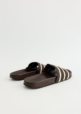 x Wales Bonner Adilette 'Dark Brown' Slides