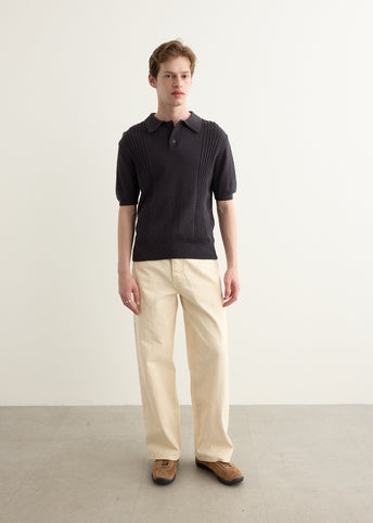 Merchant Stripe Knit Polo
