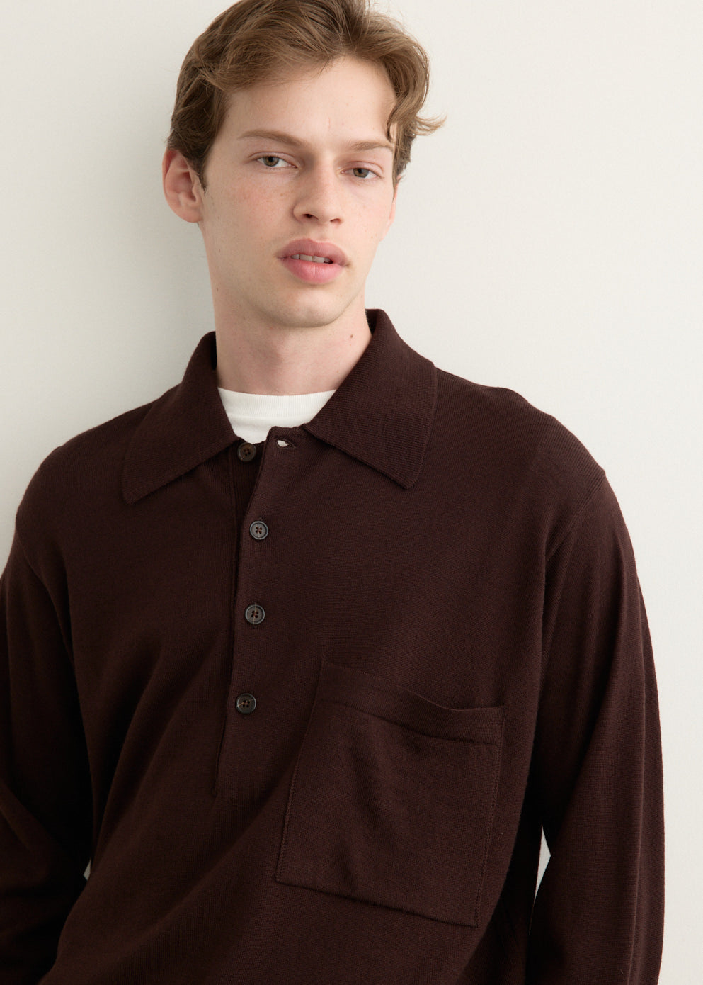Long Sleeve Pullover Knit Shirt