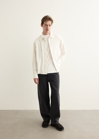 Jacquard Curve Seam Shirt