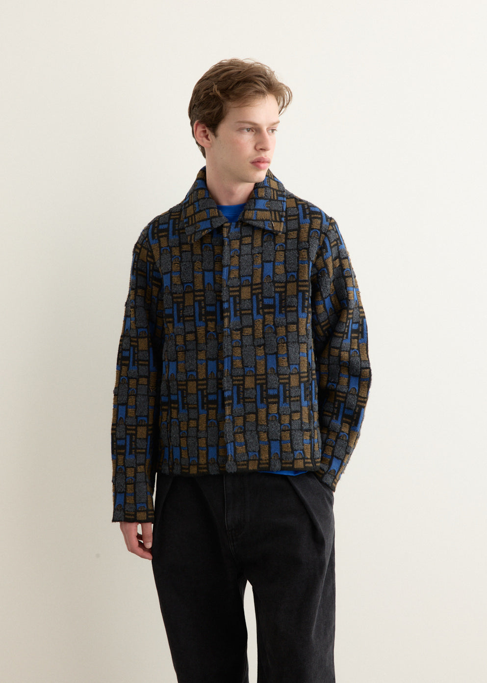 Jacquard Knit Jacket