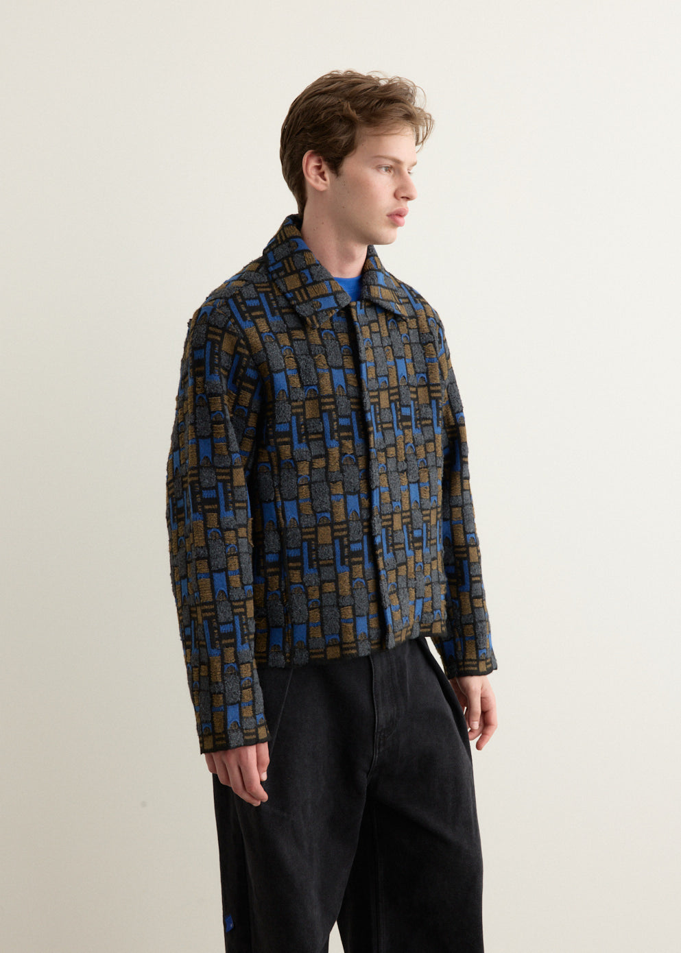 Jacquard Knit Jacket