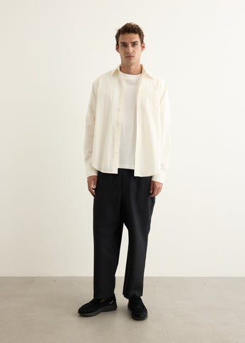 Wool Houndstooth Elastic Pants