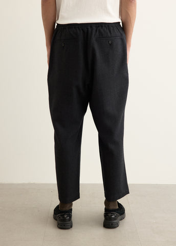 Wool Houndstooth Elastic Pants