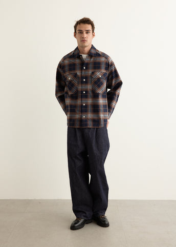 Cotton Flannel Check 3L Shirt Jacket
