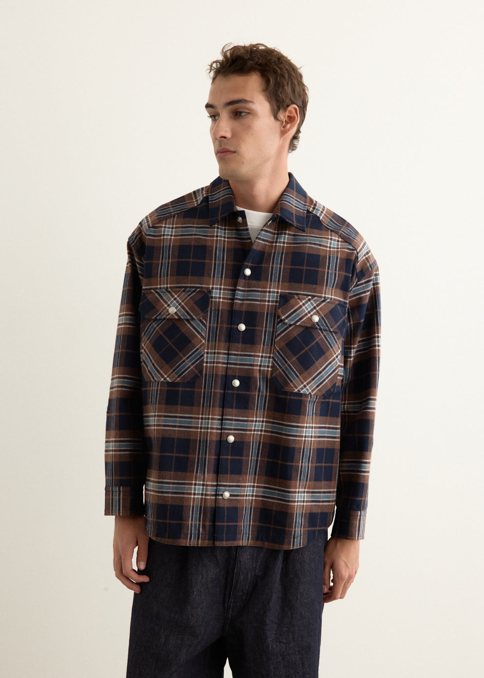 Cotton Flannel Check 3L Shirt Jacket