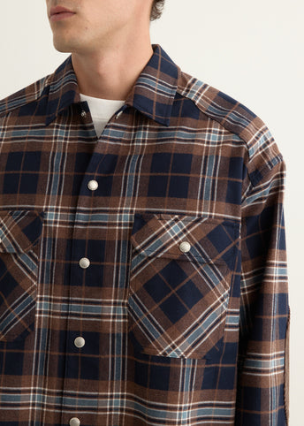 Cotton Flannel Check 3L Shirt Jacket
