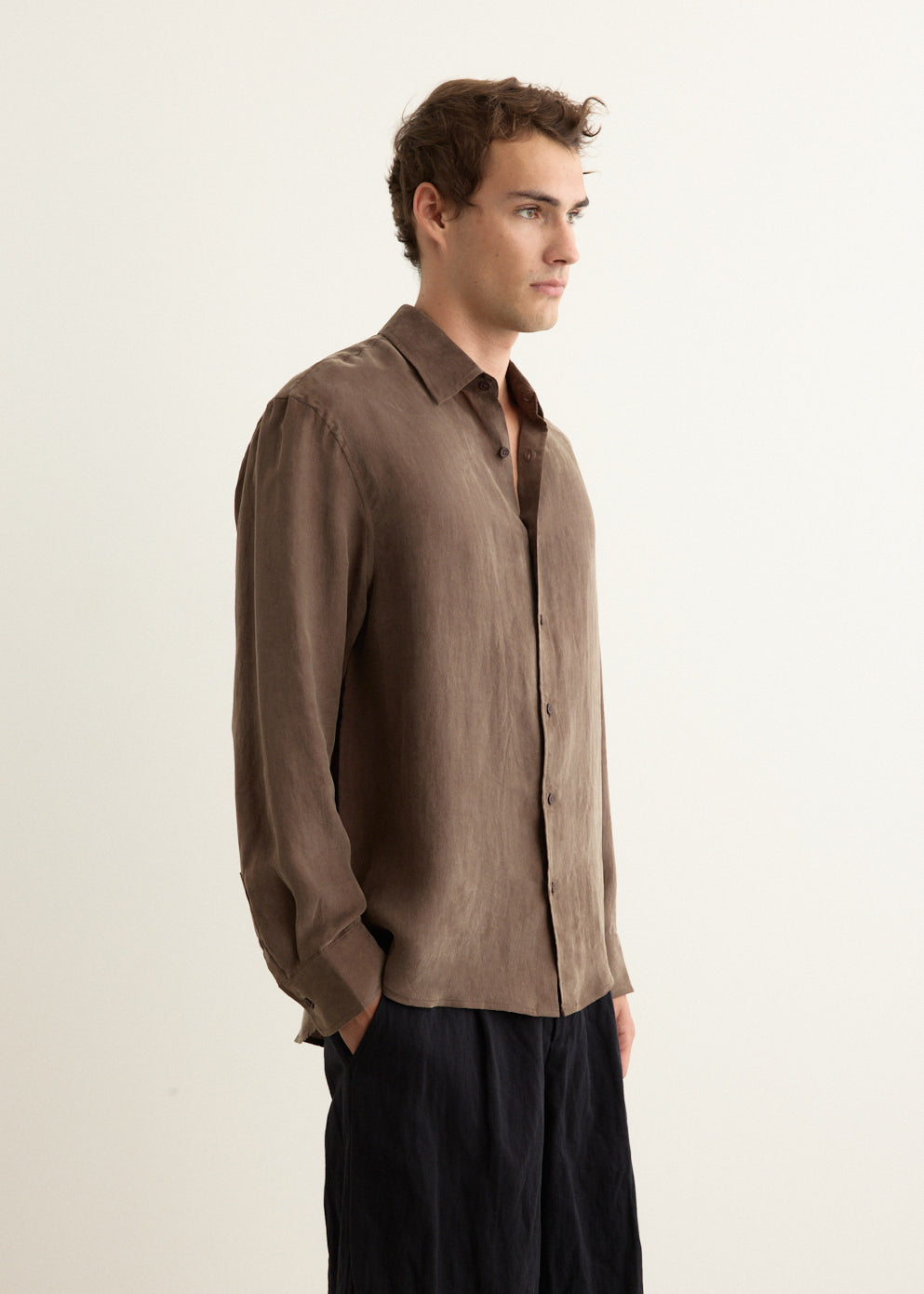 Asher Long Sleeve Cupro Shirt