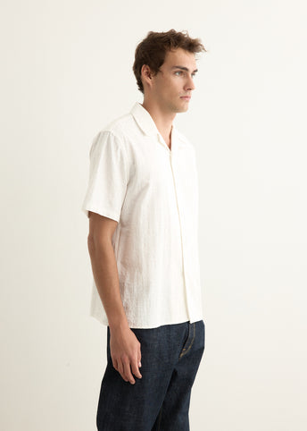 Luka Textured Short Sleeve Camp Collar Shirt
